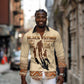 Black Father Long Sleeve Button Shirt African Father with Son and Daughter