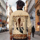 Black Father Long Sleeve Button Shirt African Father with Son and Daughter