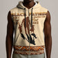 Black Father Sleeveless Zip Hoodie African Father with Son and Daughter - African Pride