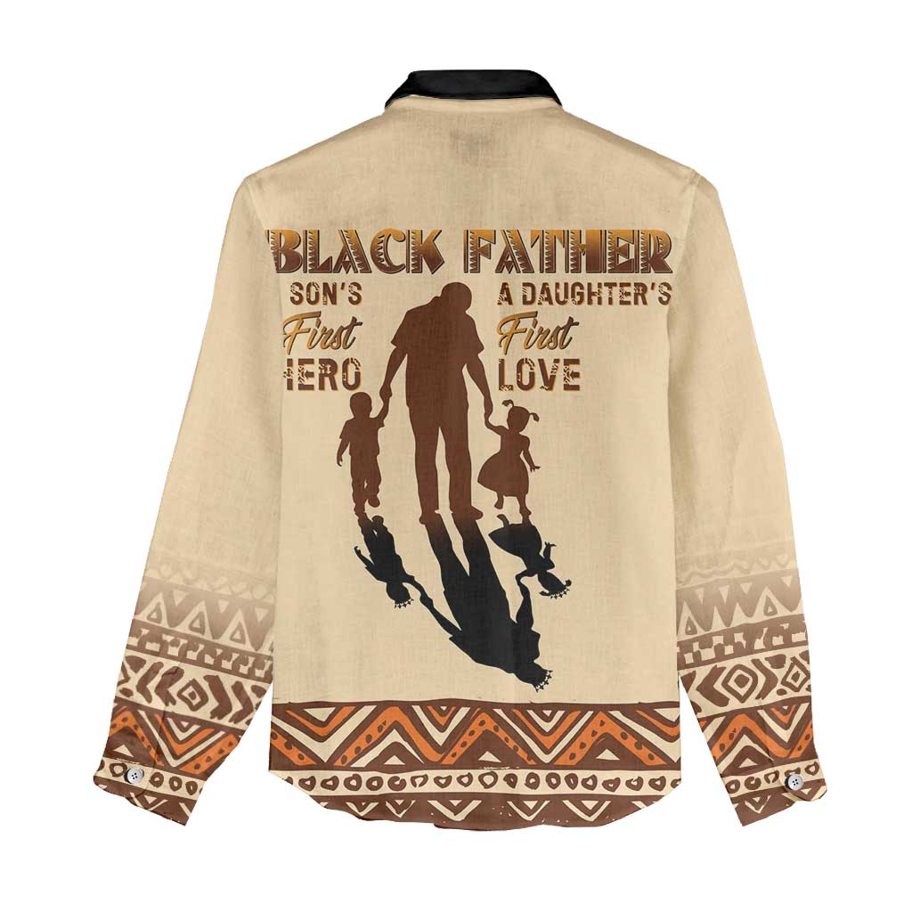 Black Father Women Casual Shirt African Father with Son and Daughter DT02