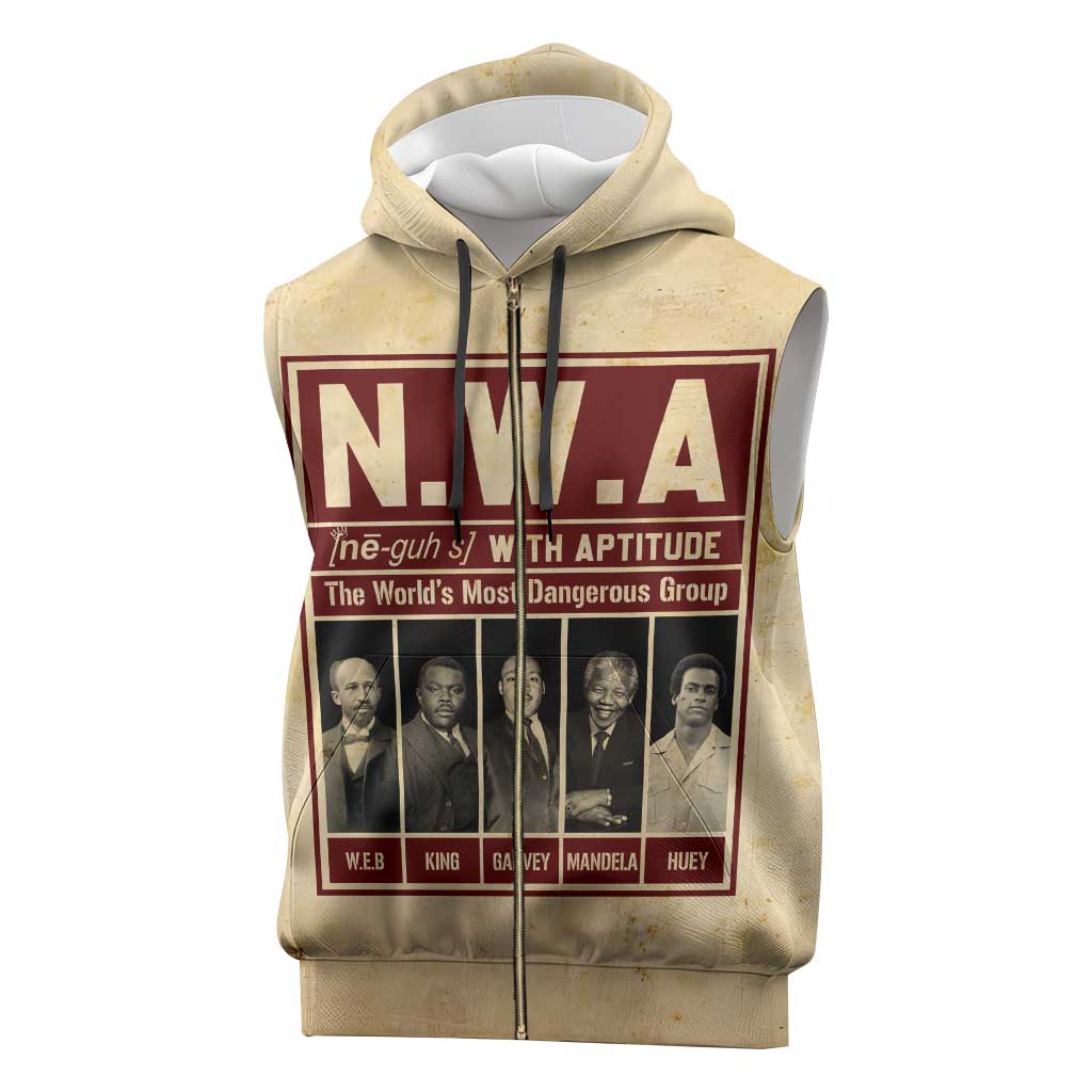 The World's Most Dangerous Group Sleeveless Zip Hoodie - African Pride
