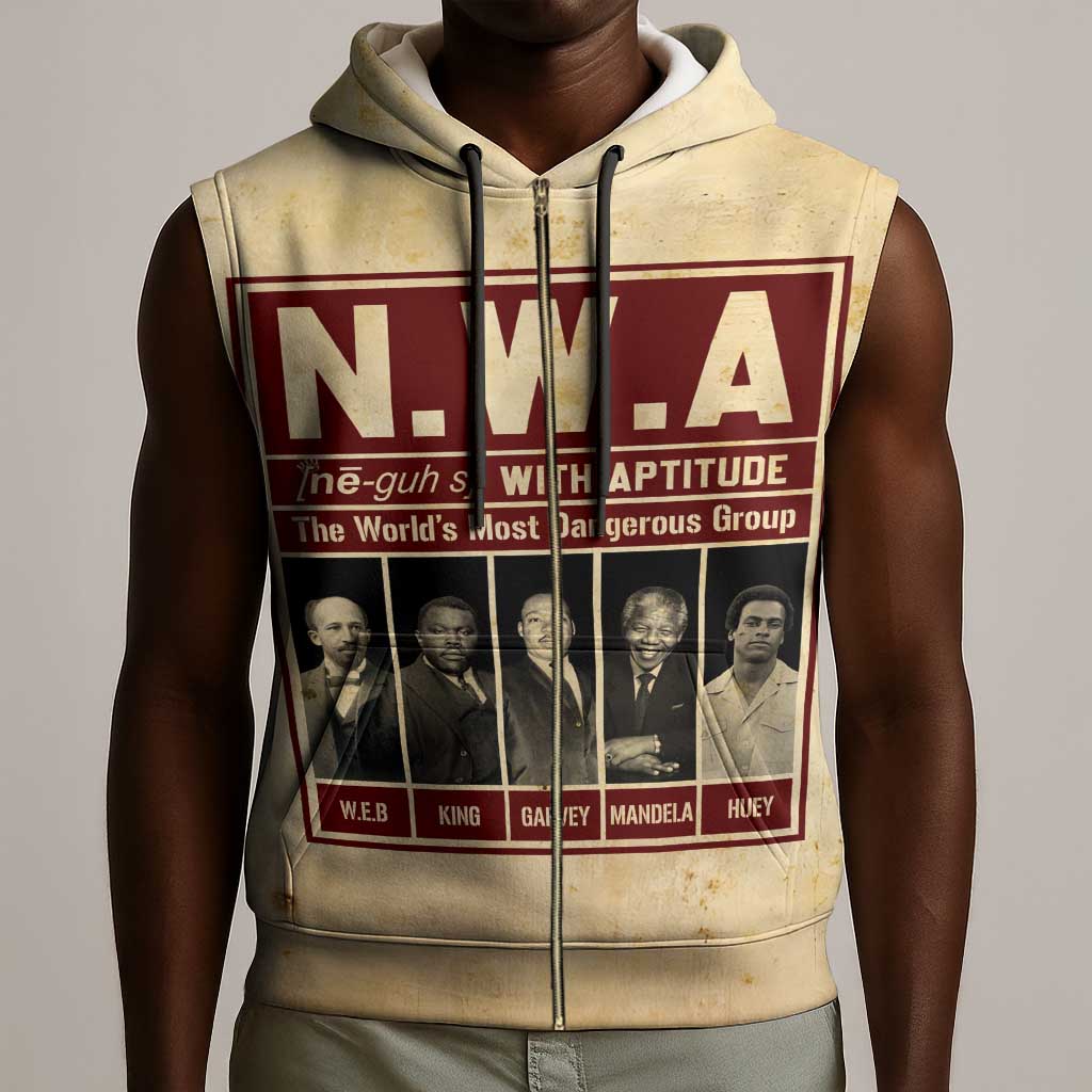 The World's Most Dangerous Group Sleeveless Zip Hoodie - African Pride