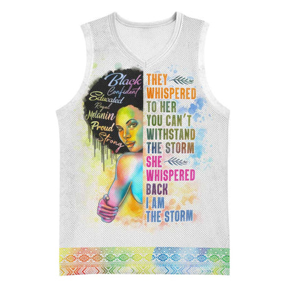 Black Girl I Am The Storm Basketball Jersey African American Women - African Pride