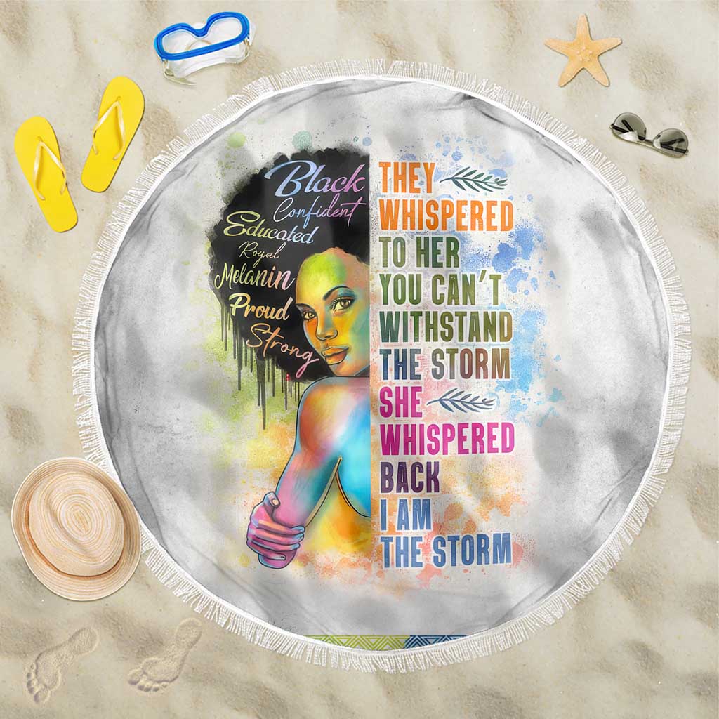 Black Girl I Am The Storm Beach Blanket African American Women