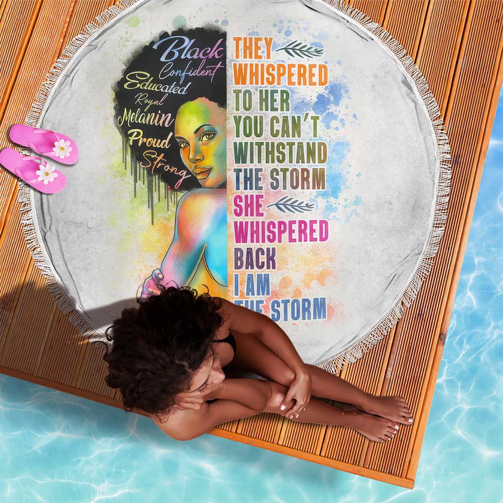 Black Girl I Am The Storm Beach Blanket African American Women