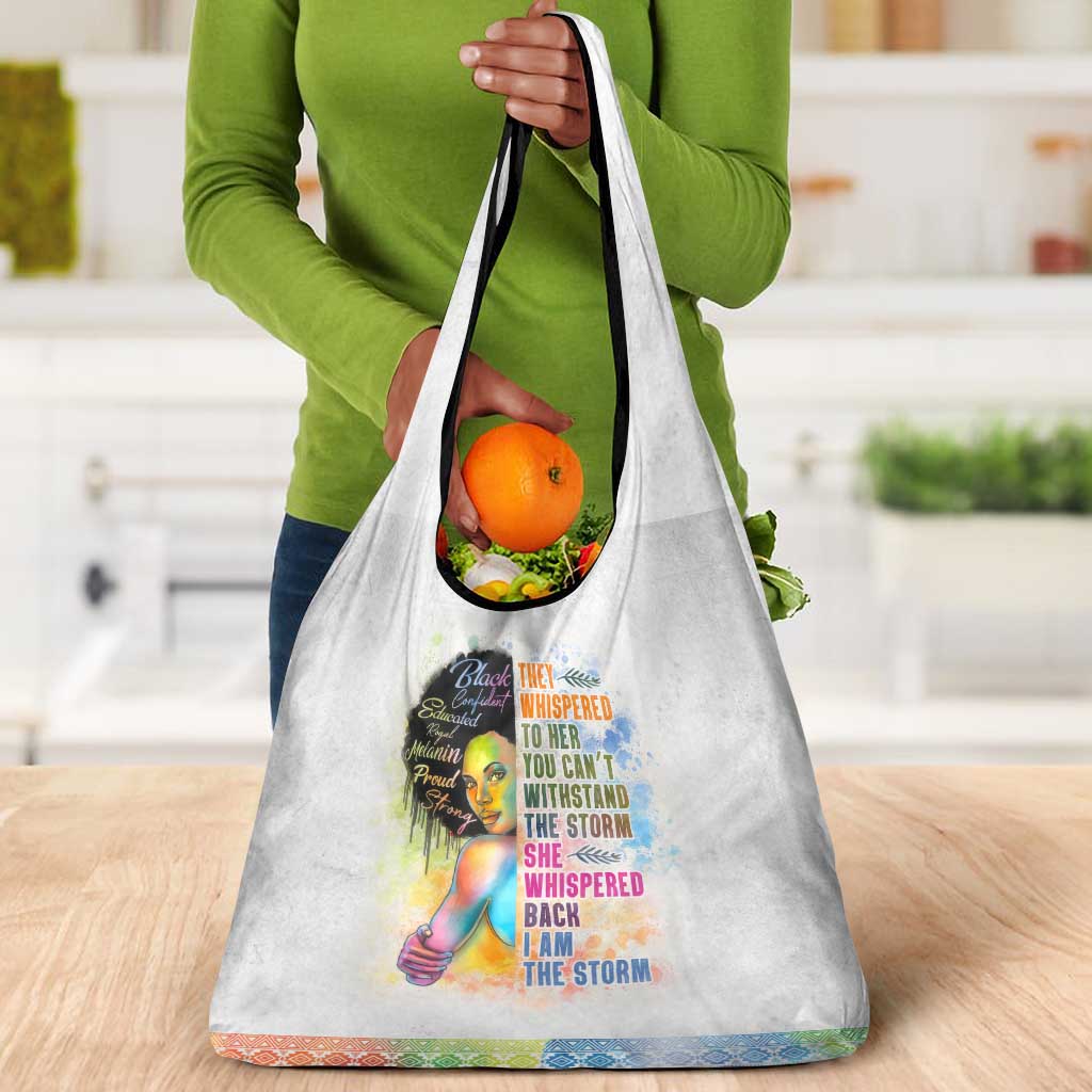 Black Girl I Am The Storm Grocery Bag African American Women