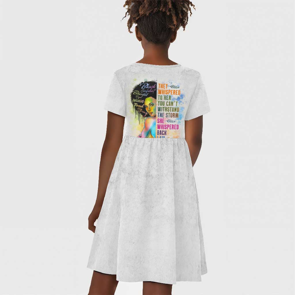 Black Girl I Am The Storm Kid Short Sleeve Dress African American Women