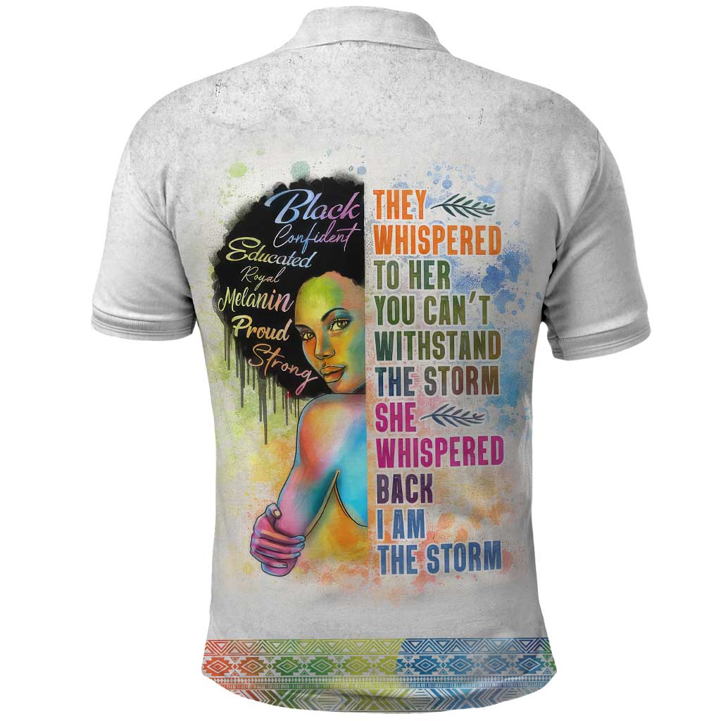 Black Girl I Am The Storm Polo Shirt African American Women