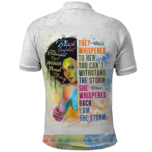 Black Girl I Am The Storm Polo Shirt African American Women
