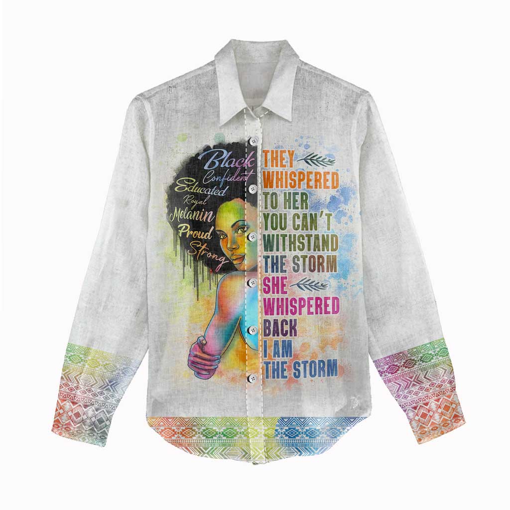 Black Girl I Am The Storm Women Casual Shirt African American Women DT02