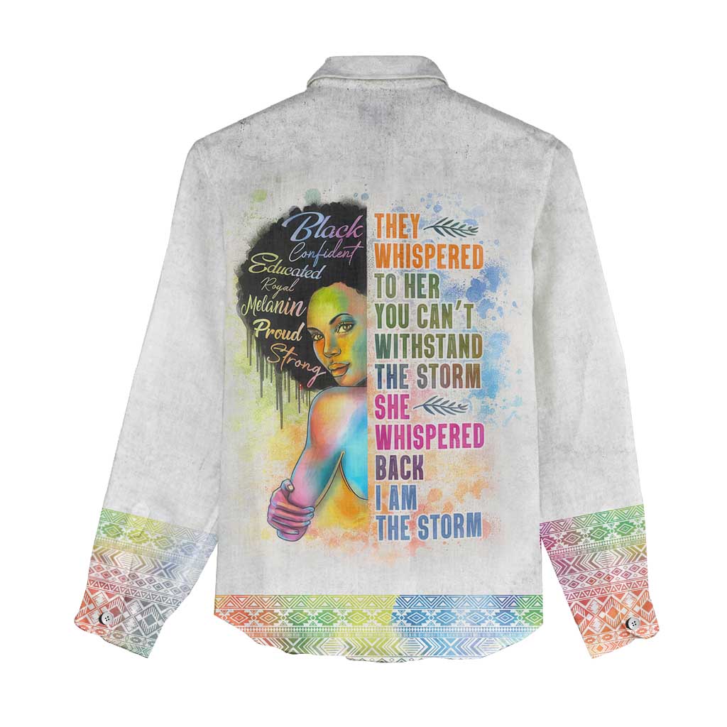Black Girl I Am The Storm Women Casual Shirt African American Women DT02