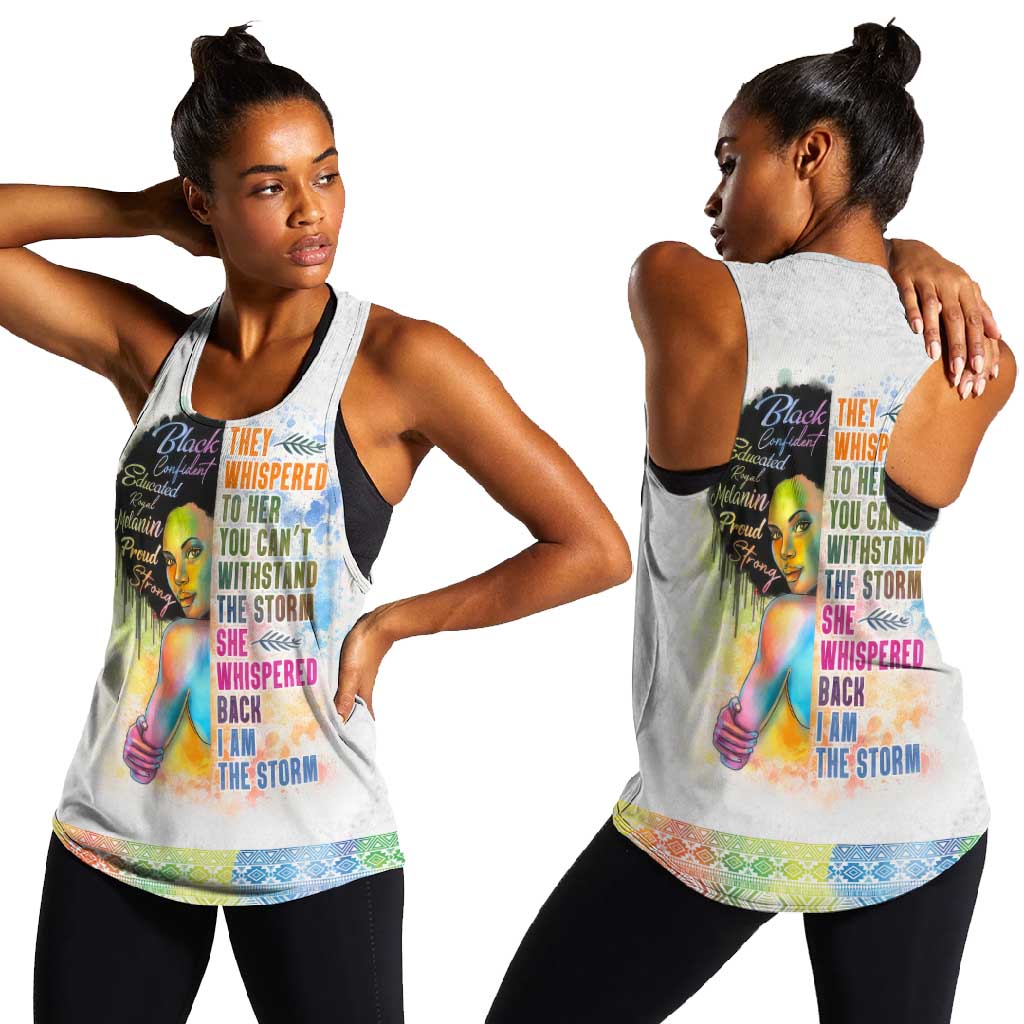 Black Girl I Am The Storm Women Racerback Tank African American Women