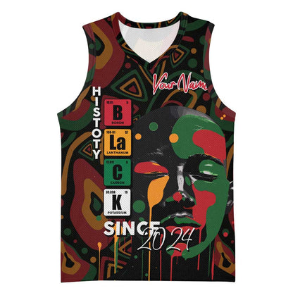 Personalized Black History Month Basketball Jersey Since 2024 Chemistry Style - African Pride