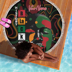 Personalized Black History Month Beach Blanket Since 2024 Chemistry Style