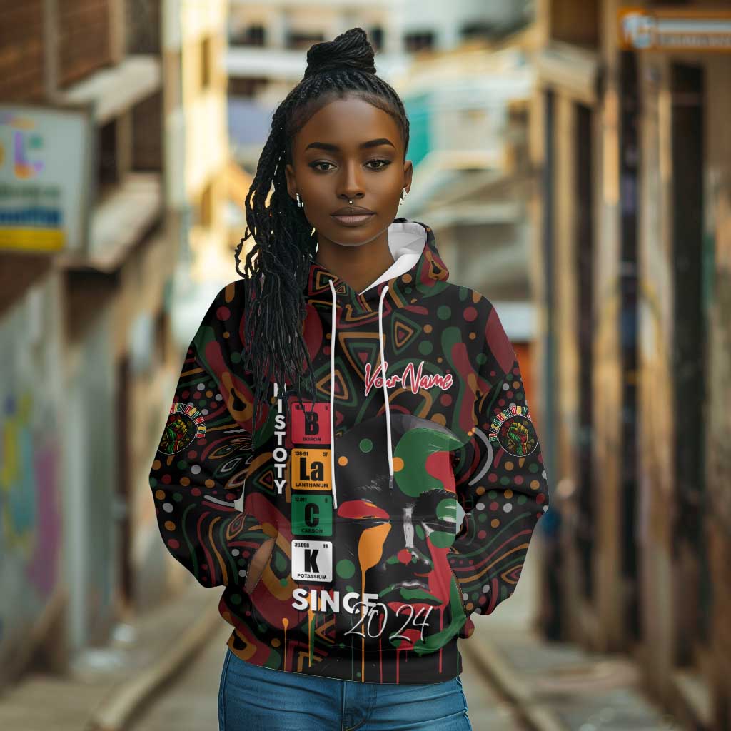 Personalized Black History Month Hoodie Since 2024 Chemistry Style