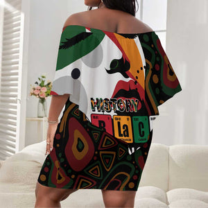 Personalized Black History Month Off Shoulder Short Dress Since 2024 Chemistry Style