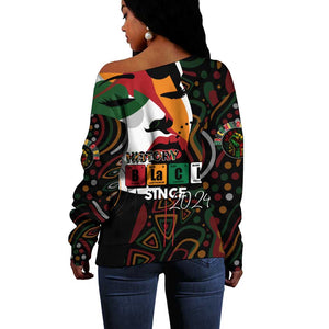 Personalized Black History Month Off Shoulder Sweater Since 2024 Chemistry Style
