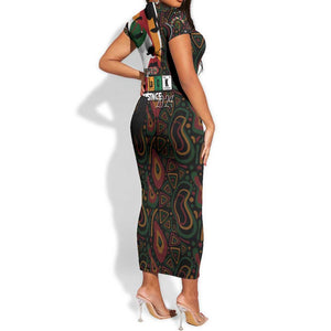 Personalized Black History Month Short Sleeve Bodycon Dress Since 2024 Chemistry Style