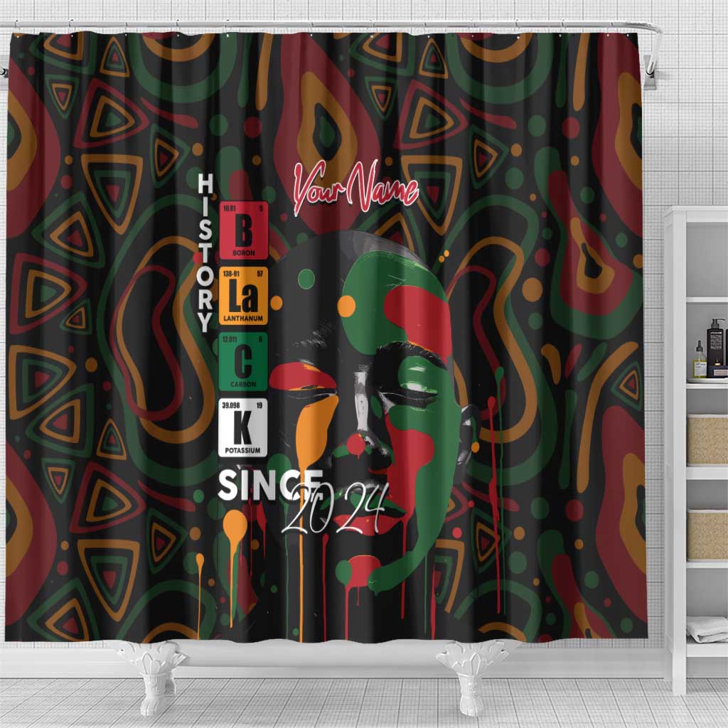 Personalized Black History Month Shower Curtain Since 2024 Chemistry Style