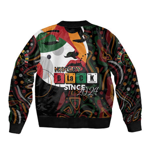 Personalized Black History Month Sleeve Zip Bomber Jacket Since 2024 Chemistry Style