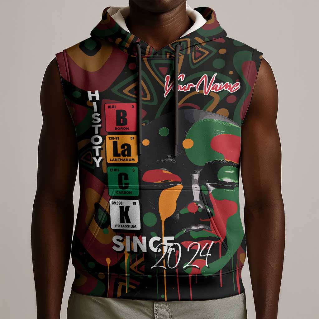 Personalized Black History Month Sleeveless Hoodie Since 2024 Chemistry Style - African Pride