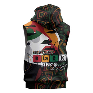 Personalized Black History Month Sleeveless Zip Hoodie Since 2024 Chemistry Style - African Pride