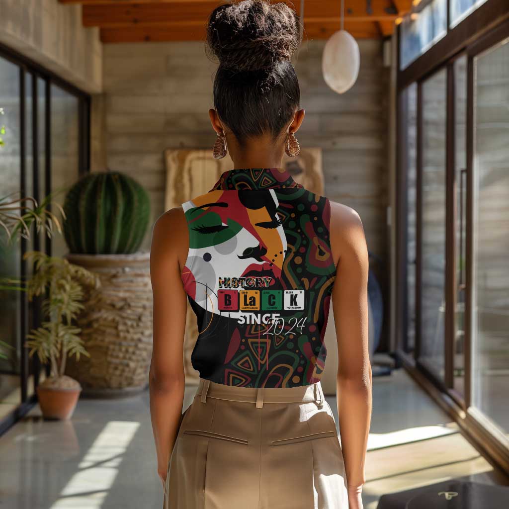 Personalized Black History Month Women Sleeveless Polo Shirt Since 2024 Chemistry Style