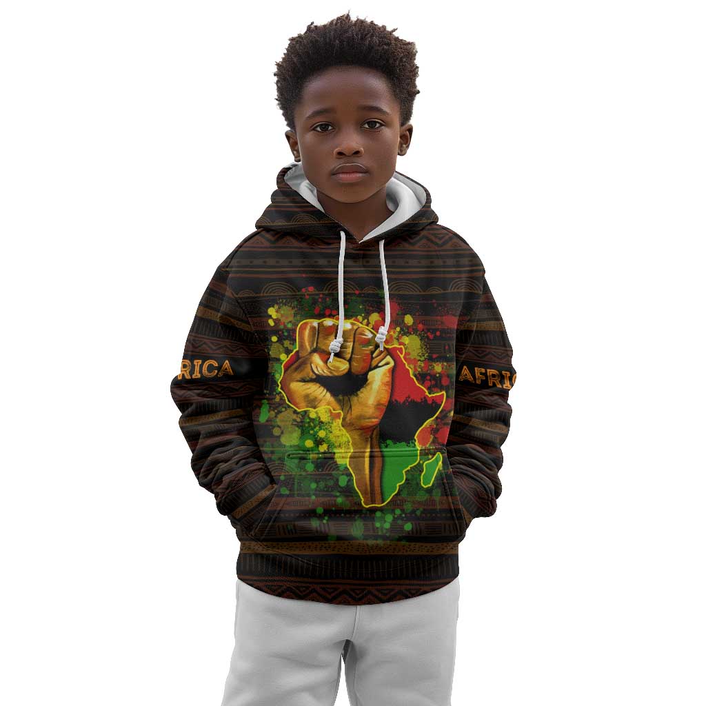 Black Power Kid Hoodie Africa Map