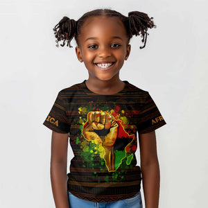 Black Power Kid T shirt Africa Map