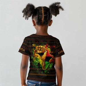 Black Power Kid T shirt Africa Map