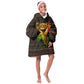 Black Power KId Wearable Blanket Hoodie Africa Map