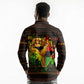 Black Power Long Sleeve Polo Shirt Africa Map