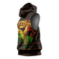 Black Power Sleeveless Hoodie Africa Map - African Pride