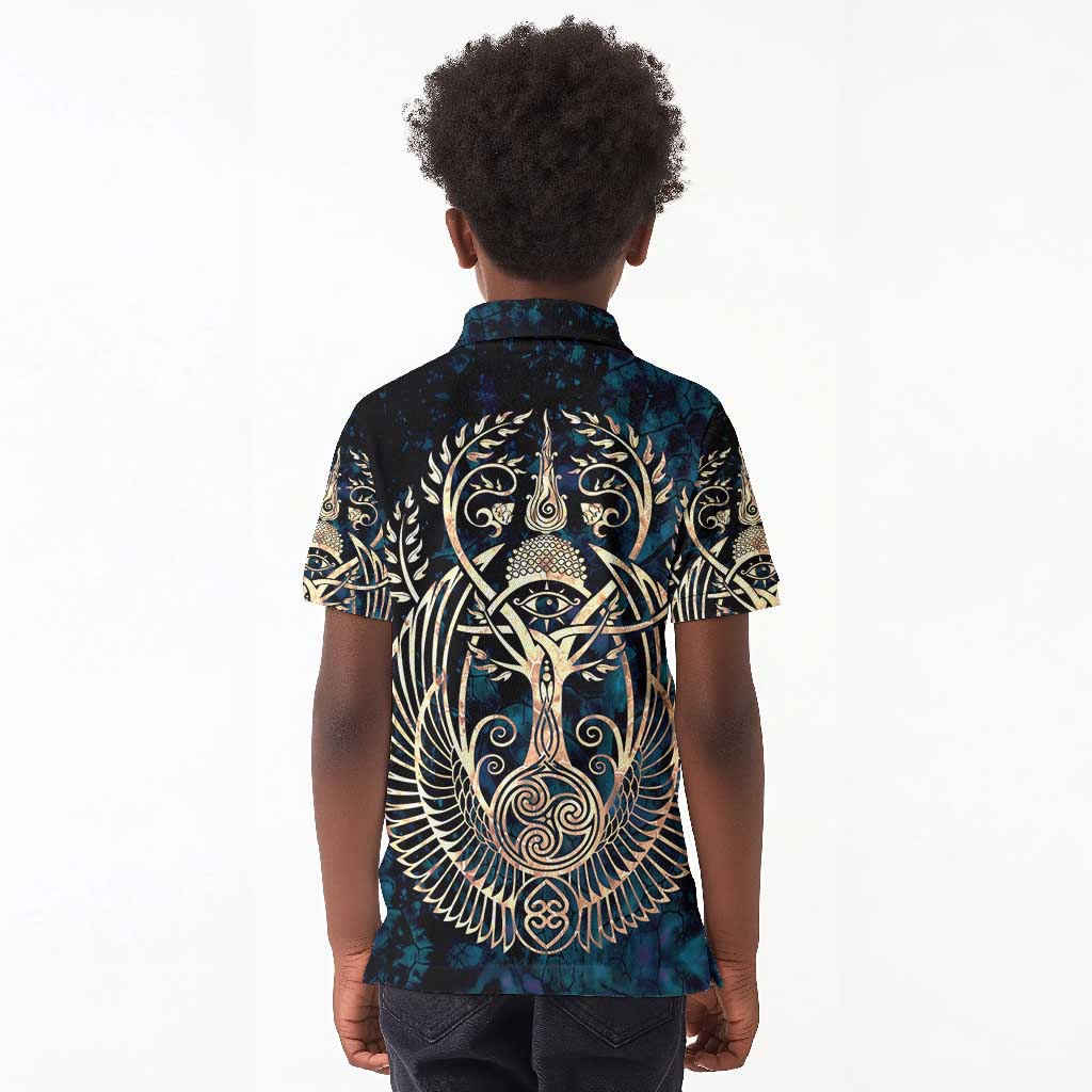Adinkra Symbols Kid Polo Shirt Tree of Life