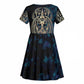 Adinkra Symbols Kid Short Sleeve Dress Tree of Life
