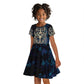 Adinkra Symbols Kid Short Sleeve Dress Tree of Life