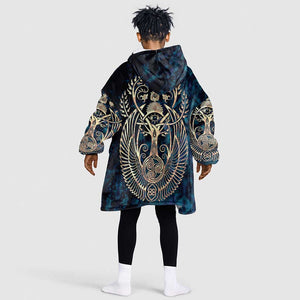 Adinkra Symbols KId Wearable Blanket Hoodie Tree of Life