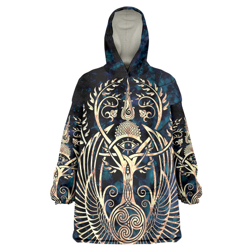 Adinkra Symbols KId Wearable Blanket Hoodie Tree of Life