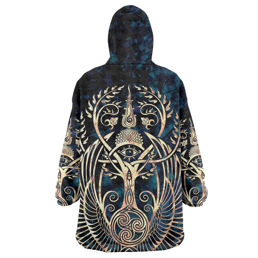 Adinkra Symbols KId Wearable Blanket Hoodie Tree of Life