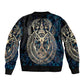 Adinkra Symbols Sleeve Zip Bomber Jacket Tree of Life