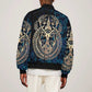 Adinkra Symbols Sleeve Zip Bomber Jacket Tree of Life