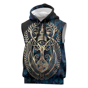 Adinkra Symbols Sleeveless Hoodie Tree of Life - African Pride