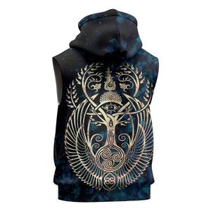 Adinkra Symbols Sleeveless Hoodie Tree of Life - African Pride