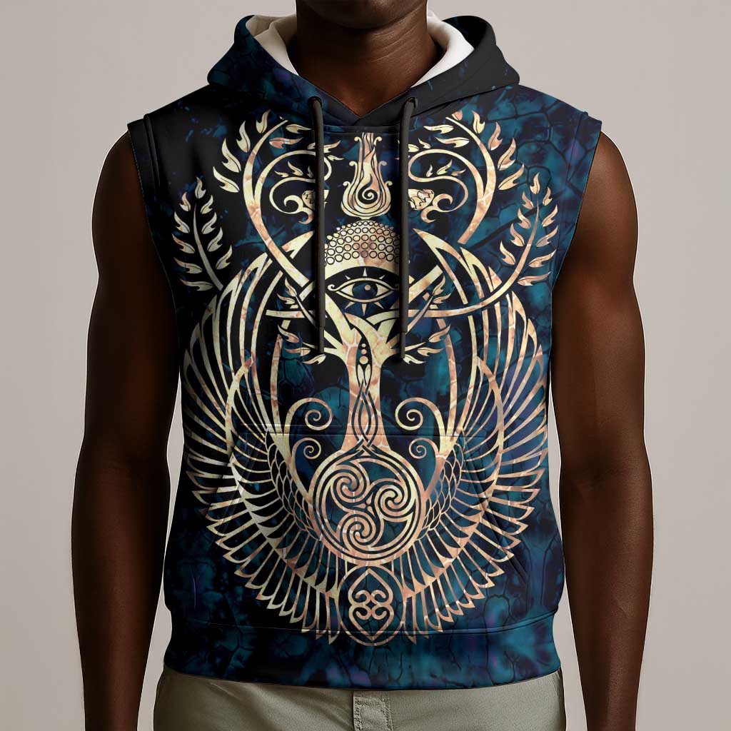 Adinkra Symbols Sleeveless Hoodie Tree of Life - African Pride