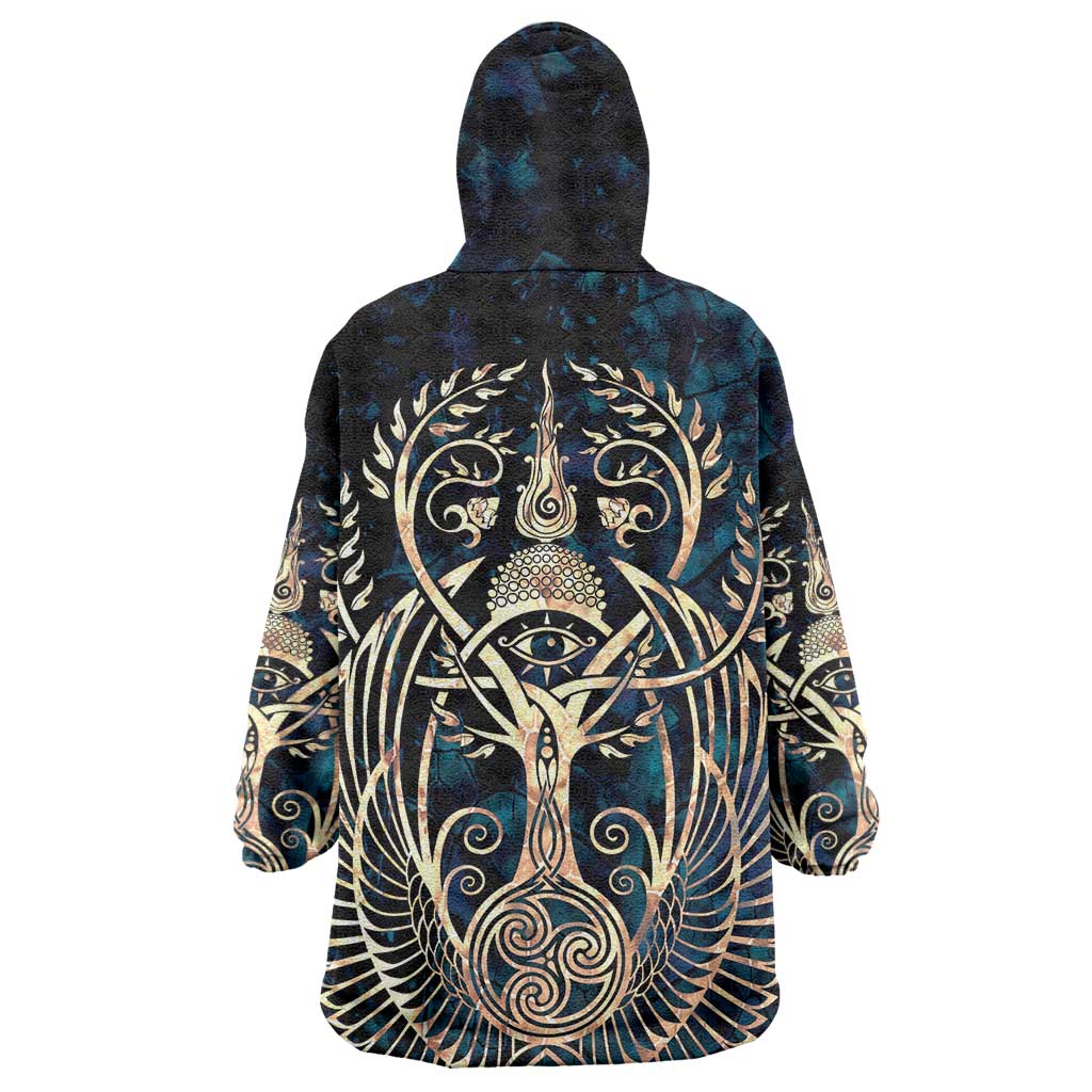 Adinkra Symbols Wearable Blanket Hoodie Tree of Life