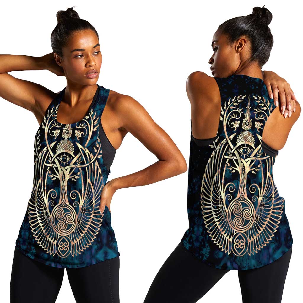 Adinkra Symbols Women Racerback Tank Tree of Life