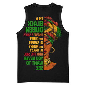 Three Sides Of Me Basketball Jersey African Women Black Queen - African Pride