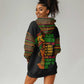 Three Sides Of Me Hoodie Dress African Women Black Queen