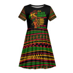 Three Sides Of Me Kid Short Sleeve Dress African Women Black Queen