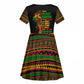 Three Sides Of Me Kid Short Sleeve Dress African Women Black Queen